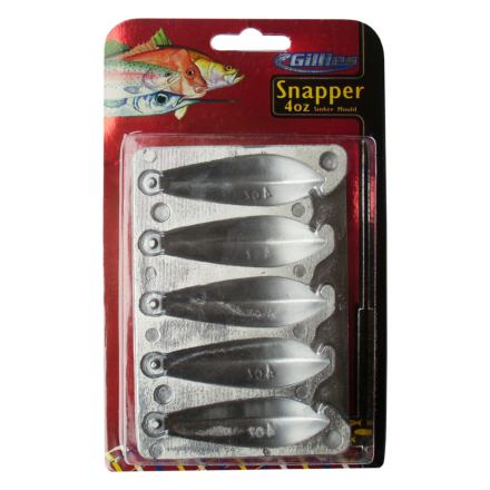 Gillies Sinker Mould - Snapper - 4oz