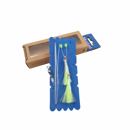 Mustad NZR05 Demon Flasher Rig - Lumo/Green